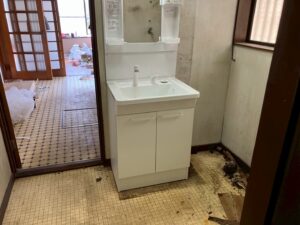 洗面台交換工事の完了後2